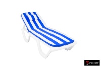 Матрац 710*570/1130*570мм с вертикальной подушкой (бело-синий) Премиум / Premium