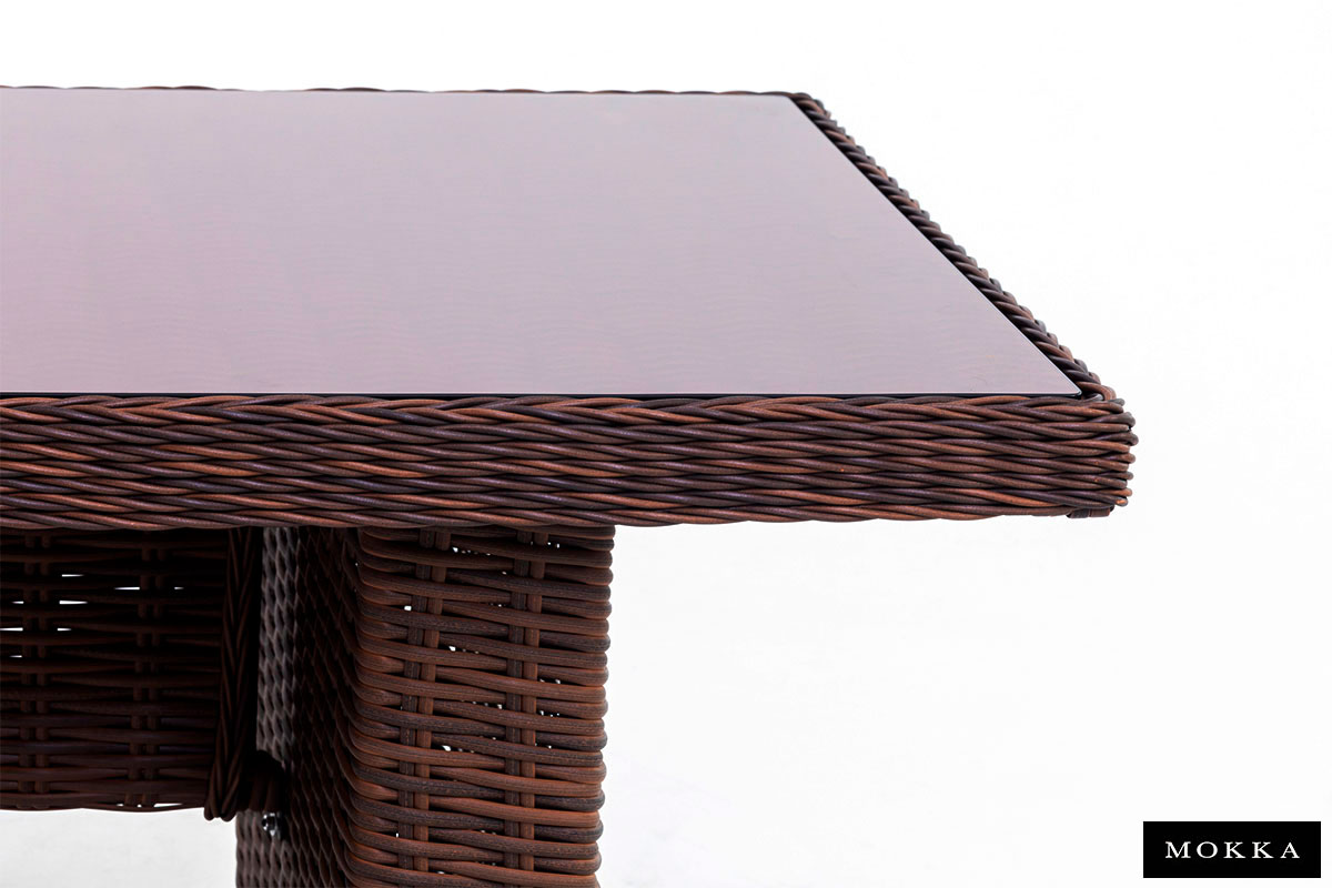 Комплект плетеной мебели МОККА САН МАРИНО / SAN MARINO (стол обеденный, 8 кресел), Бронзовый