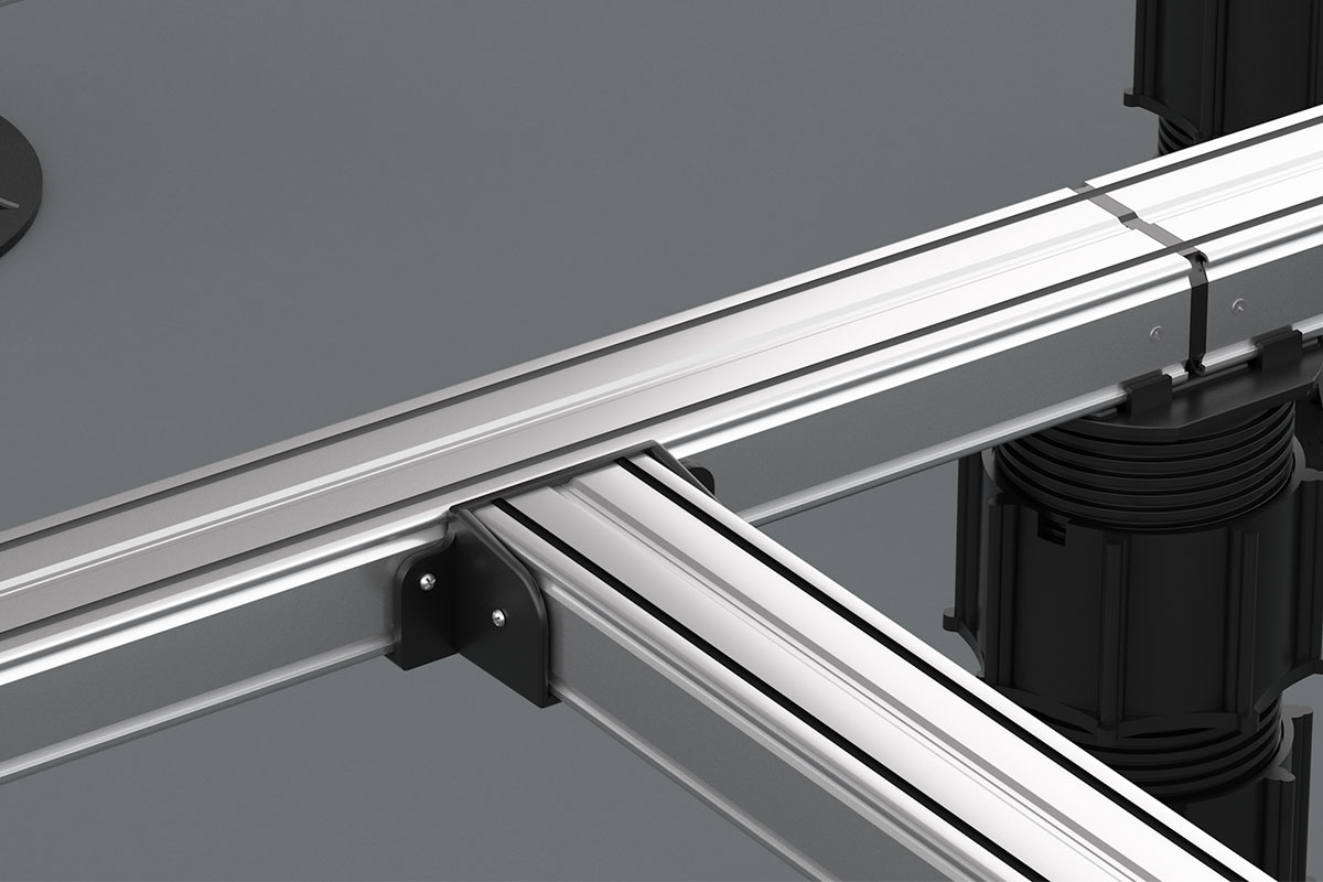 Перпендикулярный соединитель алюминиевой лаги HILST Slim 60х20 (упак. 10шт)