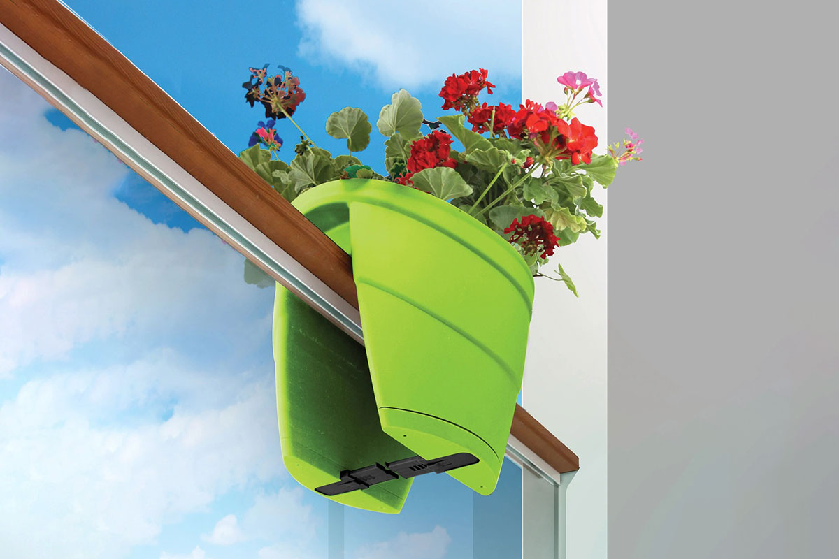 Цветочница-кашпо на перила Lilac, зеленый