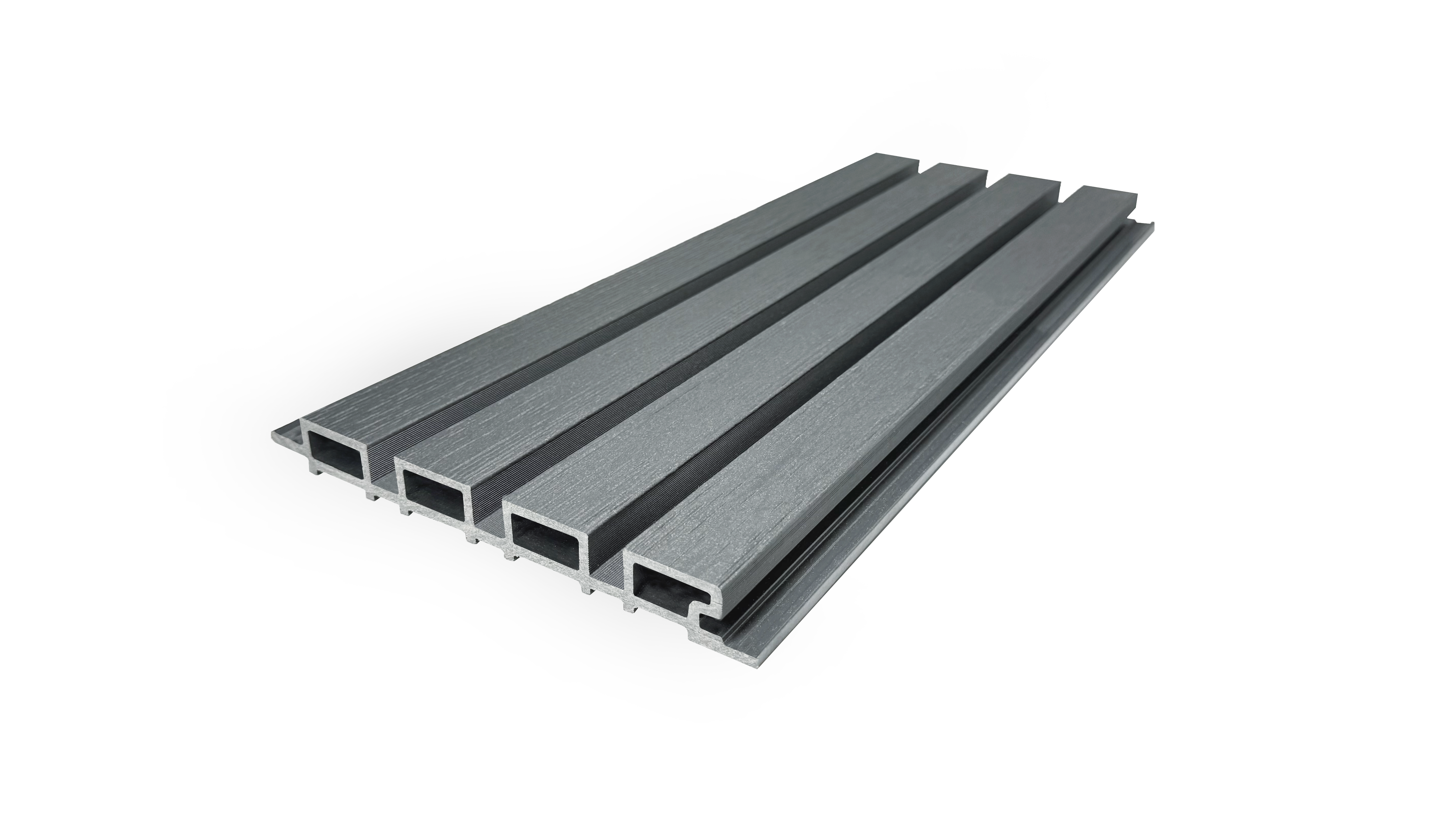 Фасадная реечная панель ДПК Holzhof Eco 219*26*3000мм, серый