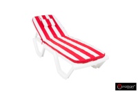 Матрац 710*570/1130*570мм с вертикальной подушкой (бело-красный) Премиум / Premium