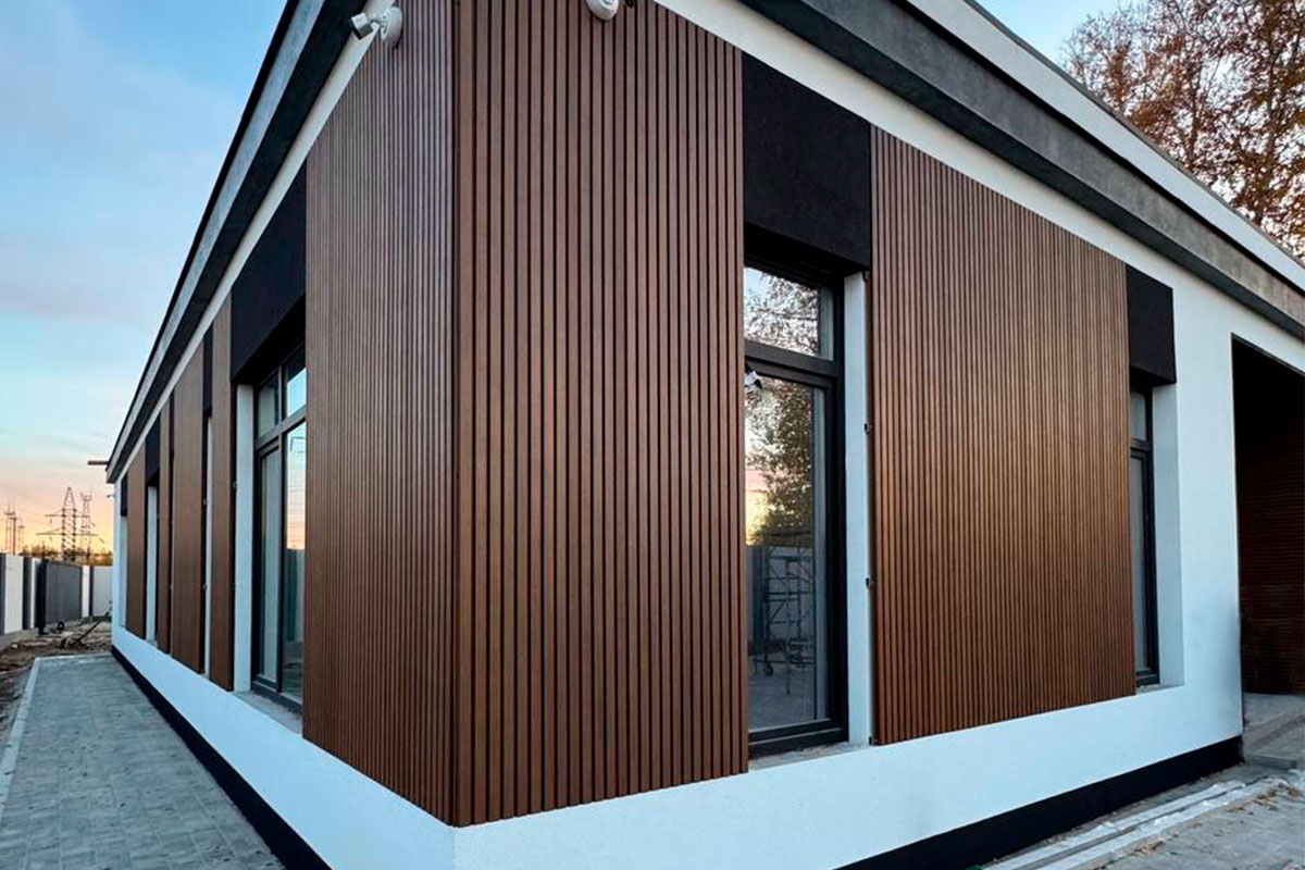 Вертикальная стеновая панель ДПК NauticPrime Line Co-Extrusion 219*26*3000мм, цвет Тик