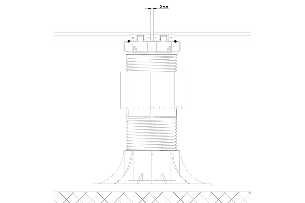 Лага Алюминий HILST JOIST стыковочная SLIM MAX 100*20*4000мм