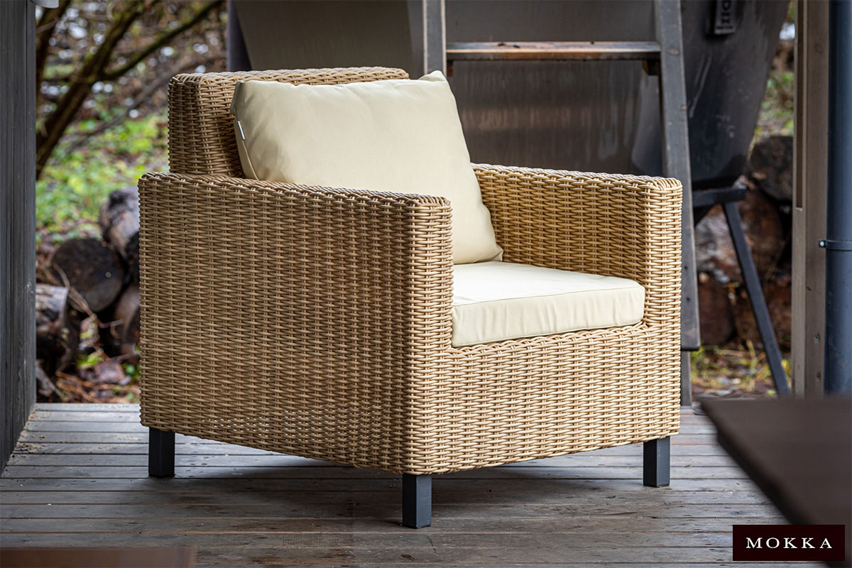 Комплект плетеной мебели MOKKA БЕЛЛА / BELLA большой, соломенный