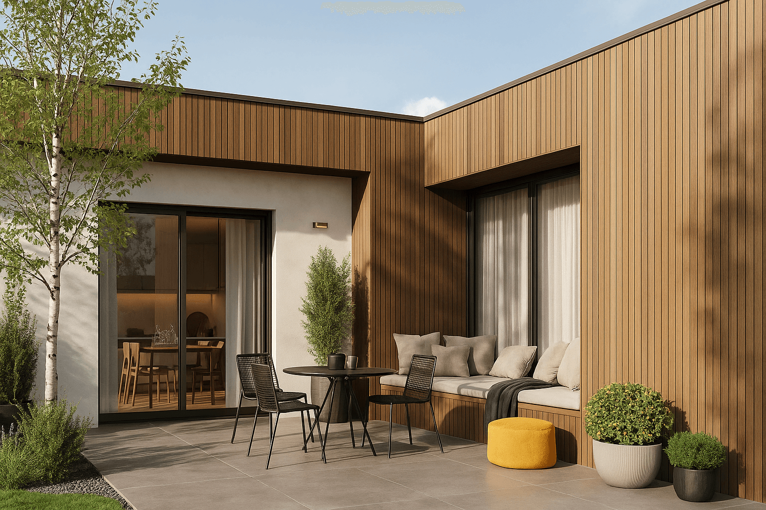 Фасадная реечная панель ДПК Holzhof Eco 219*26*3000мм, коричневый