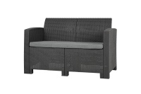 Arizona b:rattan, Диван двухместный, антрацит (2-х местная подушка)