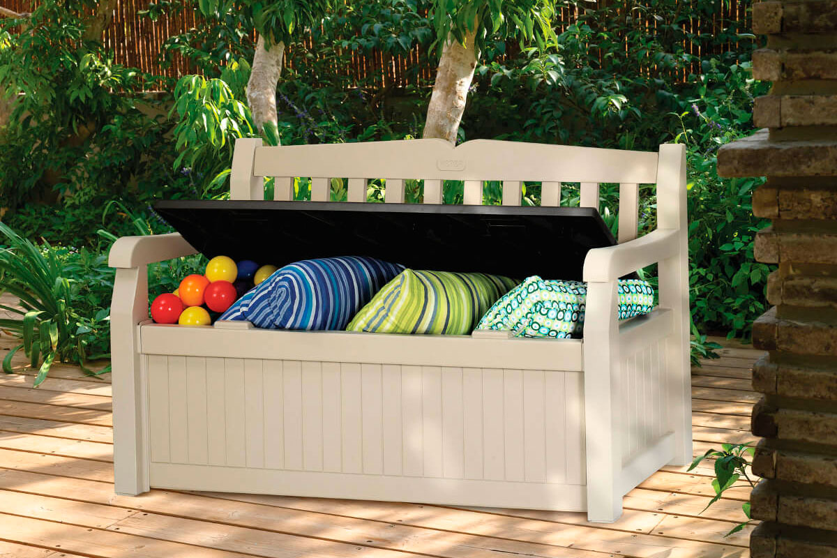 Сундук-лавочка "EDEN", 265 л, бежевый-коричневый