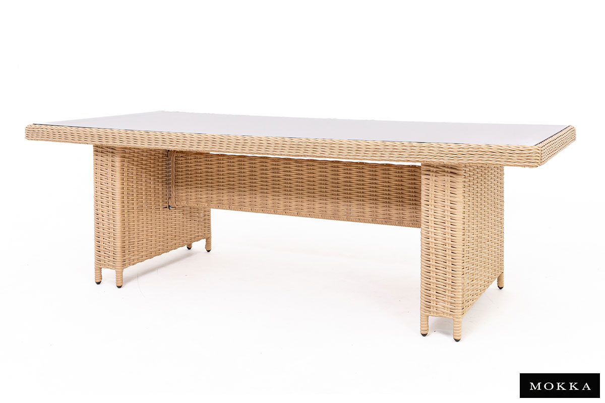 Комплект плетеной мебели МОККА САН МАРИНО / SAN MARINO (стол обеденный, 8 кресел), Бежевый