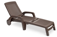 Шезлонг B:rattan МАЙАМИ / MIAMI складной, коричневый (дисконт)