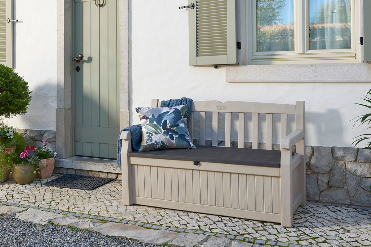 Сундук-лавочка "EDEN", 265 л, бежевый-коричневый