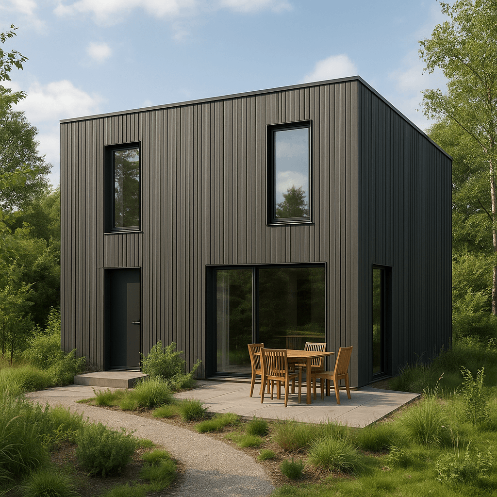 Фасадная реечная панель ДПК Holzhof Eco 219*26*3000мм, серый