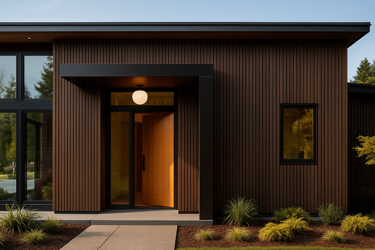 Фасадная реечная панель ДПК Holzhof Eco 219*26*3000мм, венге