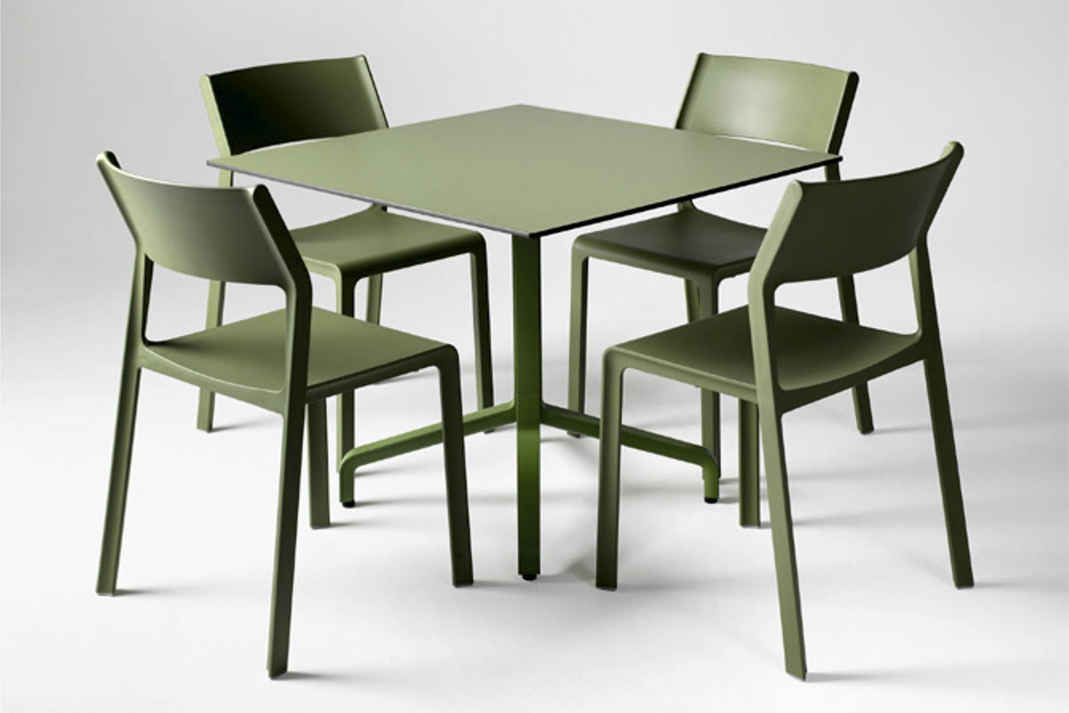 Стол складной квадратный Frasca Mini 70*70, антрацит (база + столешница)